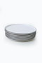 Hermia X00019019 Juego de Platos de Servicio de Gres Blanco Mate (6 Piezas)